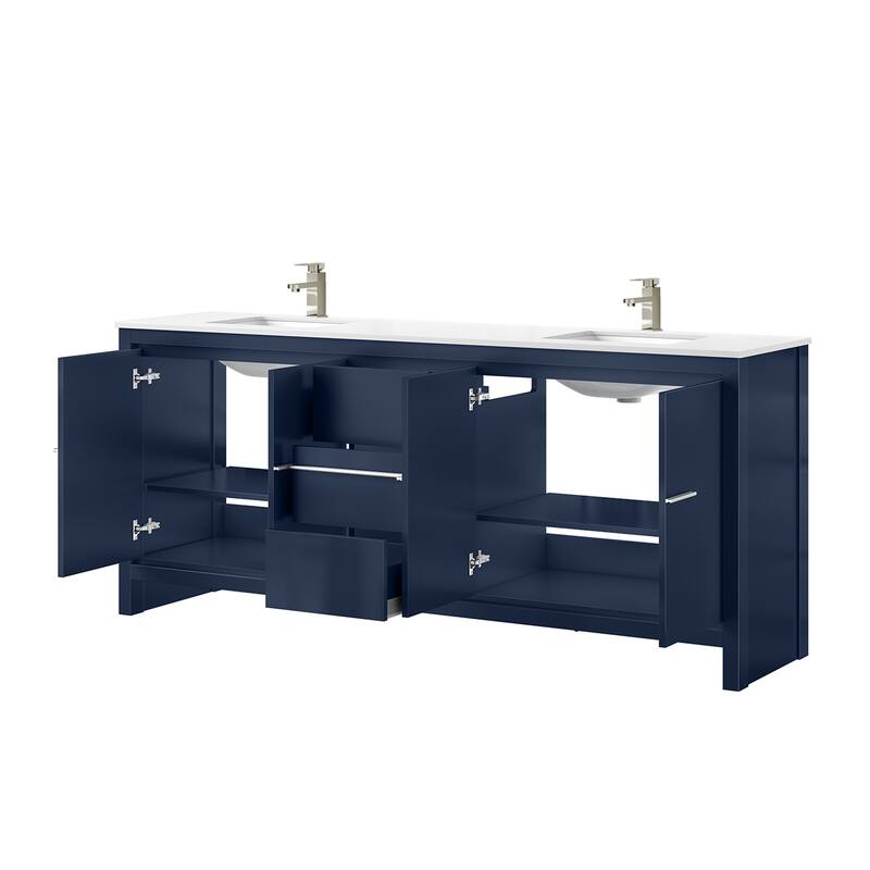 Lafarre Bath Vanity Quartz Top, Sink and Brushed Nickel Faucet