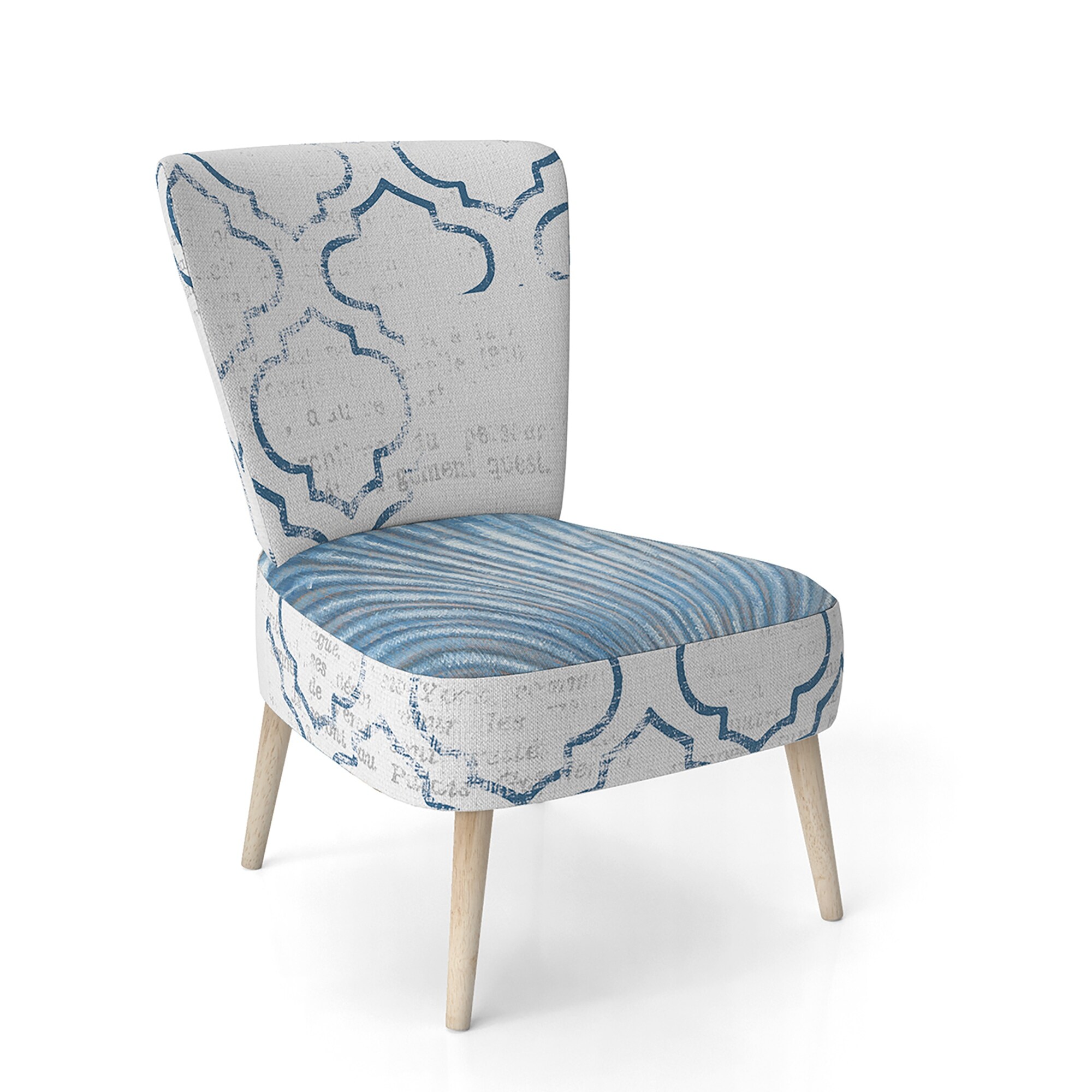 Designart "Navy Blue Scallop Shell" Upholstered Nautical & - Picture 18 of 20