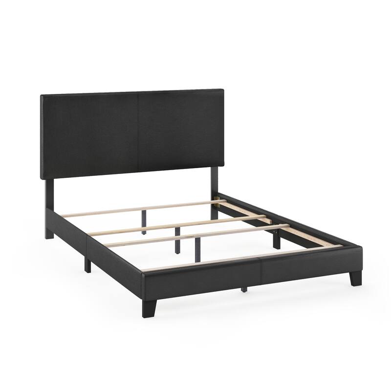 Furinno Pessac Upholstered Bed Frame - Black - Queen