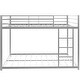 preview thumbnail 11 of 11, Full over Full Metal Bunk Bed, Low Bunk Bed with Ladder