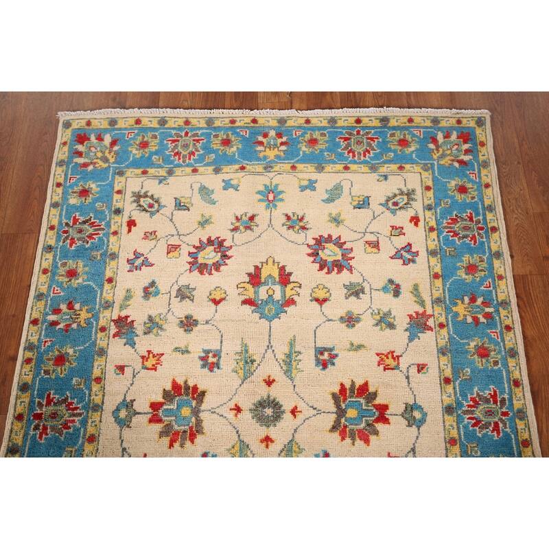 Transitional Oushak Oriental Accent Rug Handmade Wool Carpet - 3'5" x 5'0"