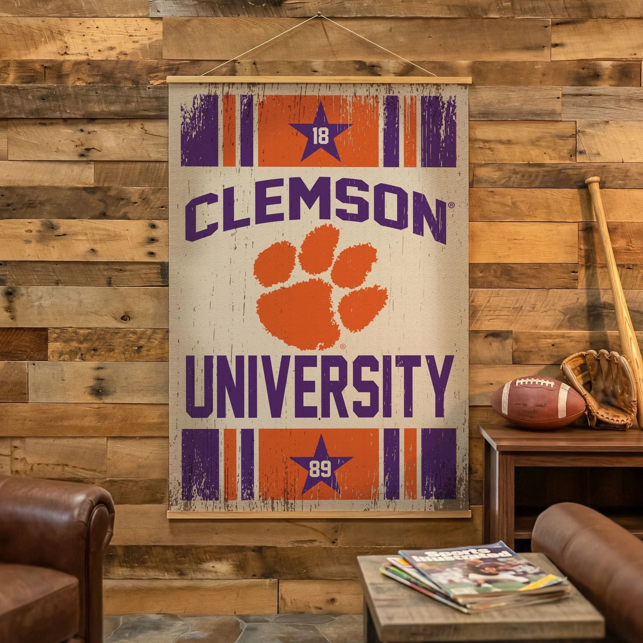 Clemson University Canvas Wall Tapestry