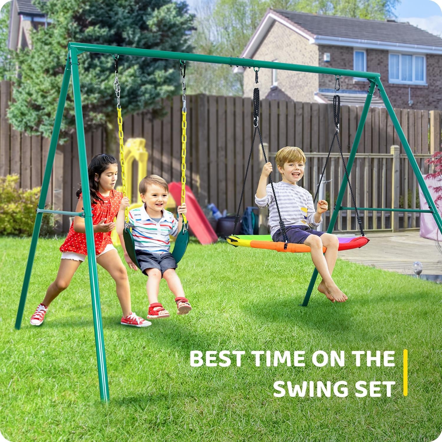 2 seater swing set hot sale