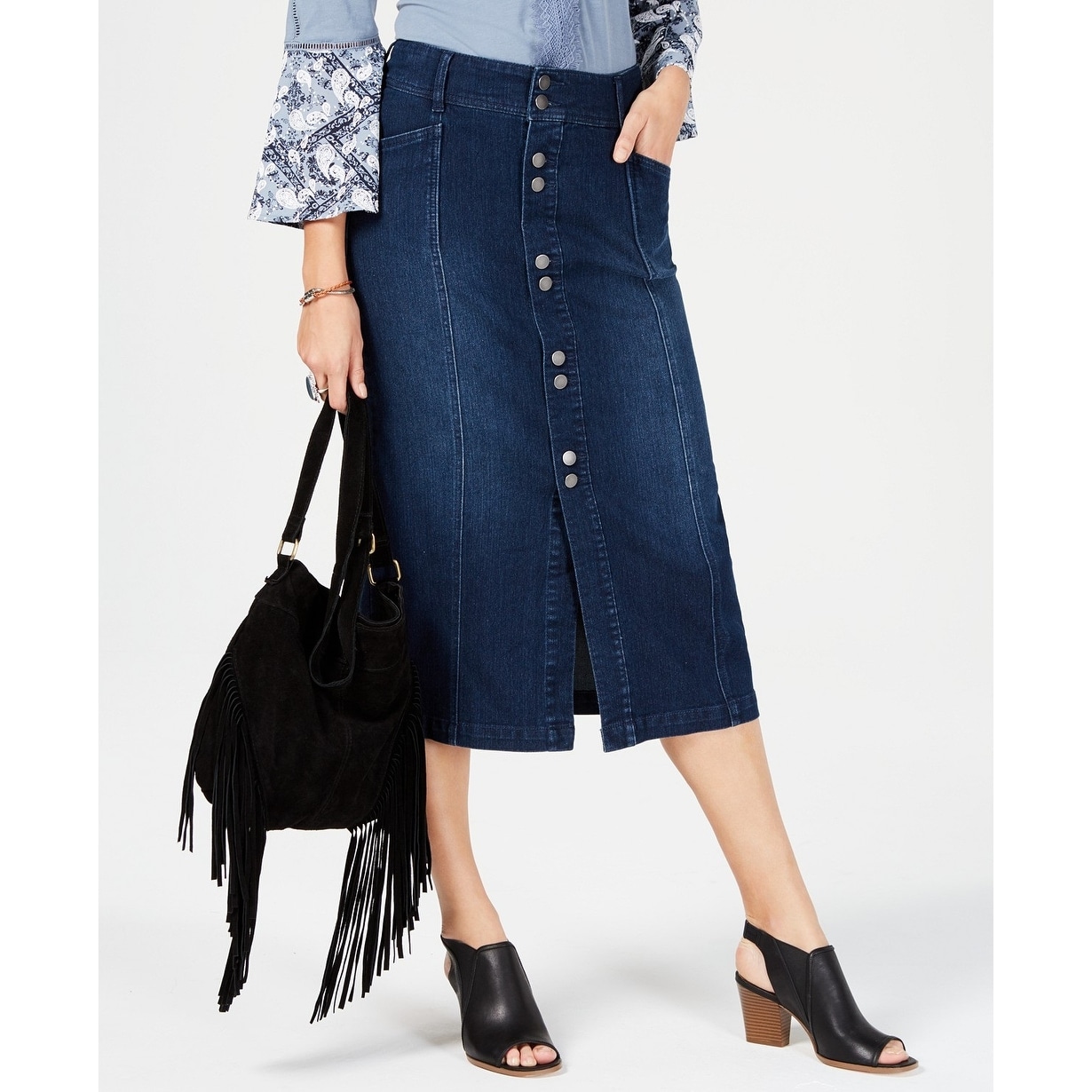 style and co denim skirt