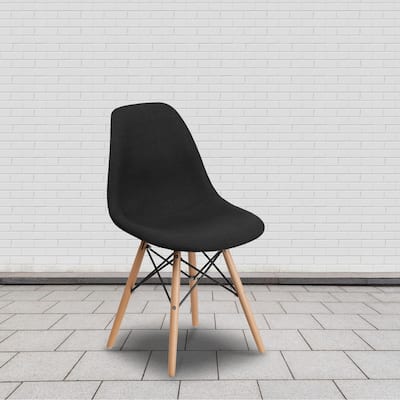 2 Pack Elon Series Fabric Chair with Wooden Legs