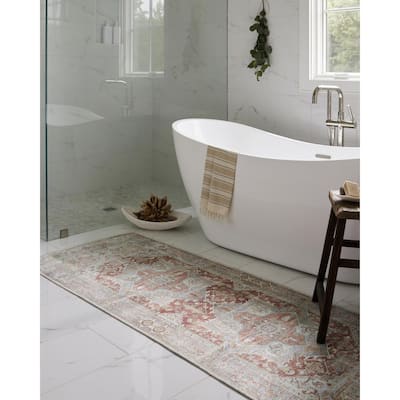 Livabliss Traditional Alanya Medallion Washable Area Rug