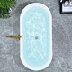preview thumbnail 21 of 33, Altair Kaprun Flatbottom Freestanding Acrylic Soaking Bathtub in Glossy White with Drain and Overflow