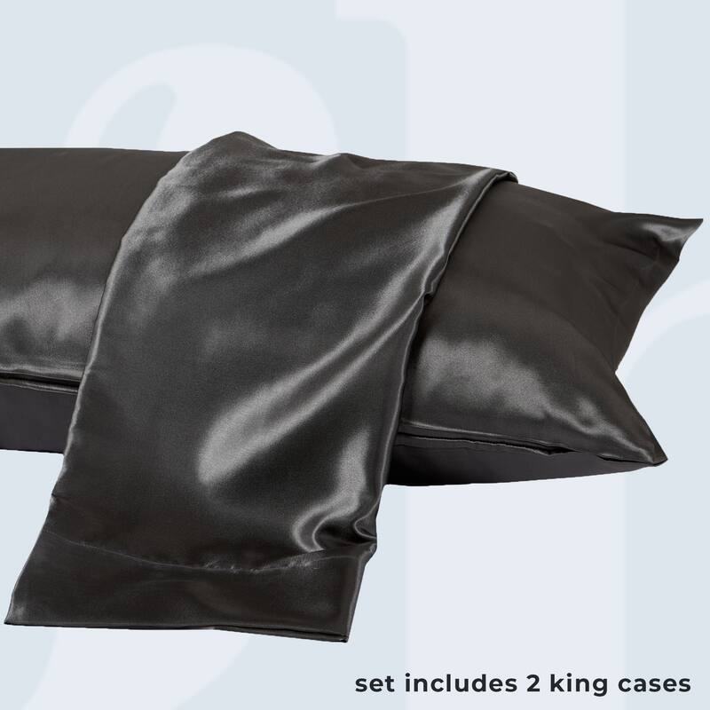 Great Bay Home 2-Pack Sateen Silk Pillowcase
