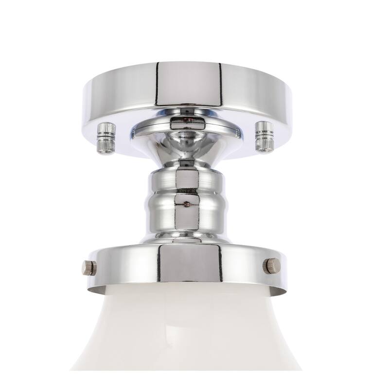 Copper Grove Limassol 1-light Frosted Glass Flush Mount