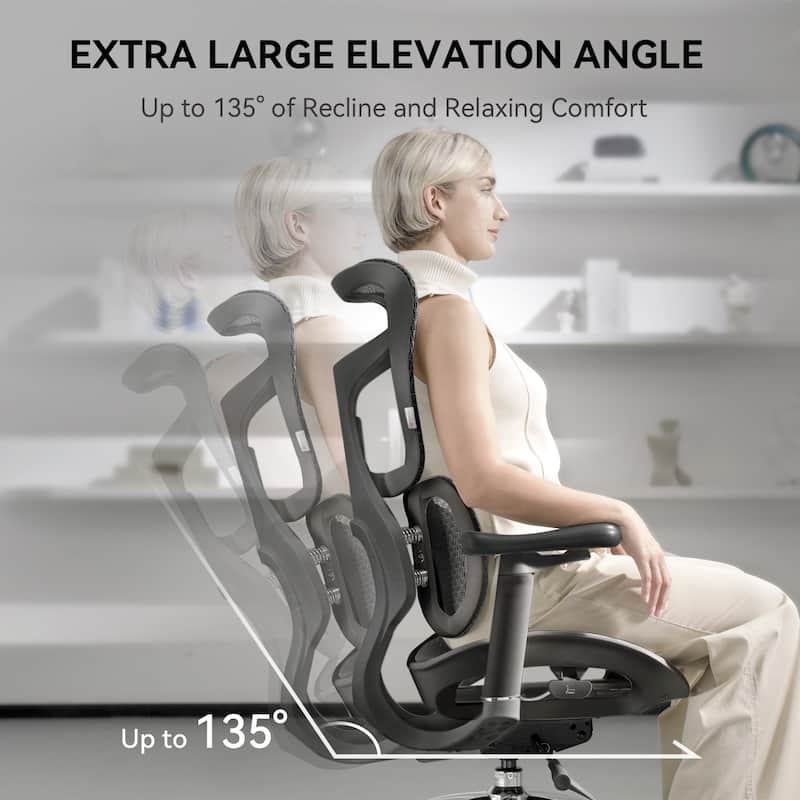 SIHOO Doro S100 Ergonomic Mesh Office Chair with Adjustable seat depth - 74*70*127