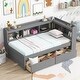 preview thumbnail 2 of 12, Rubber Wood Twin Loft Bed w/Storage Cabinet,Drawers and Pull Out Desk