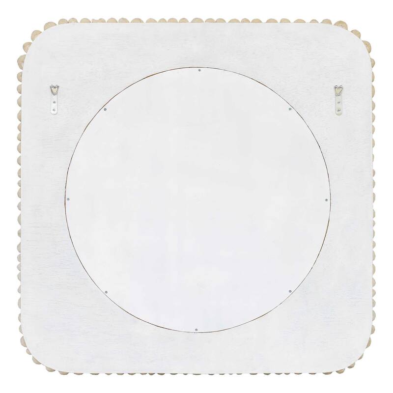 Uttermost Merak Teak Mosaic Mirror - 36.25" W x 36.25" H x 1.75" D