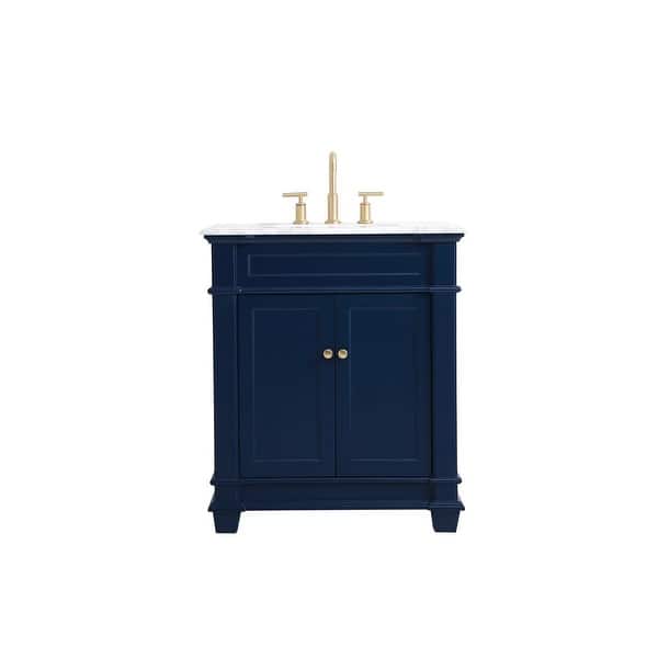slide 1 of 1, Elegant Lighting VF50030 Wesley 30" Free Standing Single Basin Vanity Blue - Painted