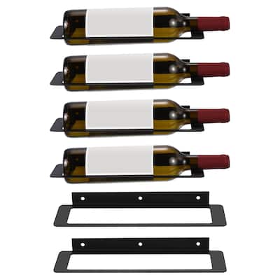 6 Pcs Iron Wall Mounted Wine Rack Creative Bottle Holder for Home Bar