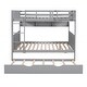 preview thumbnail 13 of 22, Full Over Full Bunk Bed with Twin Trundle and Bookshelf, Solid Pine Wood Frame, Separable Design, for Kids and Teens