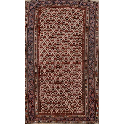 Pre-1900 Antique Vegetable Dye Shirvan Persian Wool Carpet - 4'10" x 8'7"