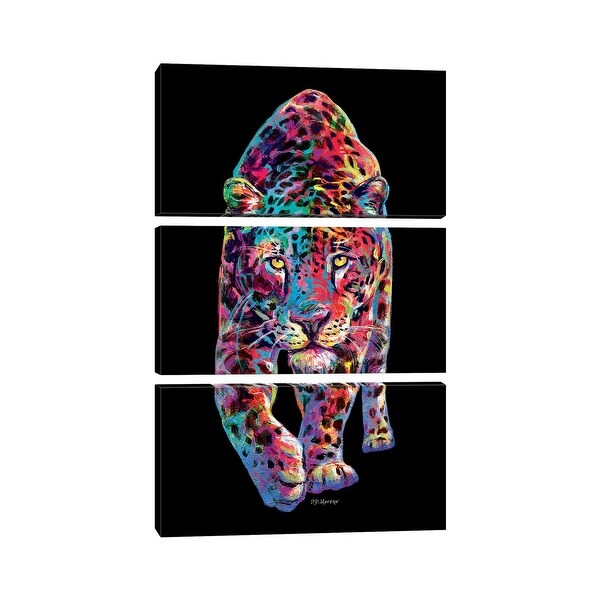 icanvas "leopard" by p.d. moreno 3 piece canvas wall art set overstock 34228707 icanvas "leopard" by p.d.