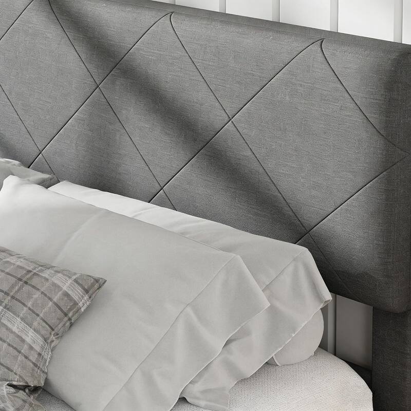 Bed Frame with Upholstered Headboard