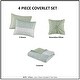 preview thumbnail 9 of 7, 4 Piece Seersucker Quilt Set with Throw Pillow - 4 Pieces