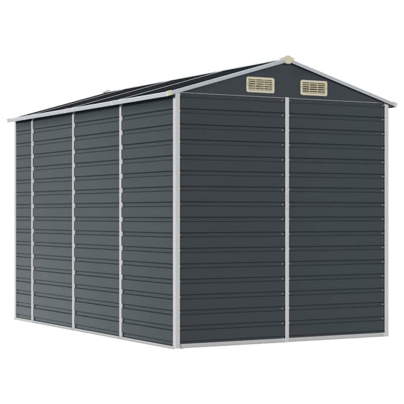 vidaXL Garden Shed Metal Outdoor Storage Shed Anthracite Galvanized Steel
