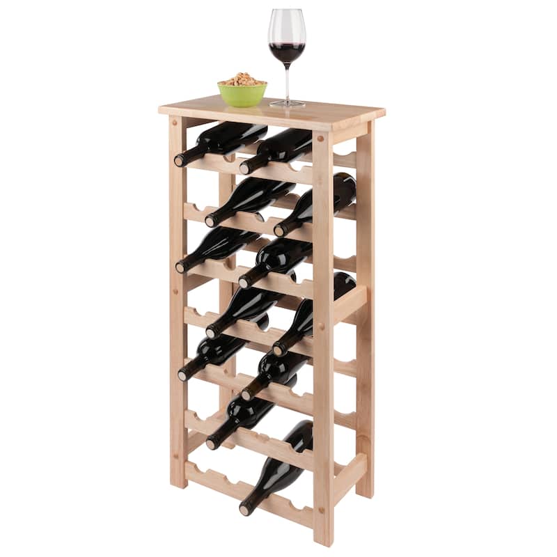 Napa 28-Bottle Wine Rack, Natural - 18.5 x 10.24 x 37.01 inches