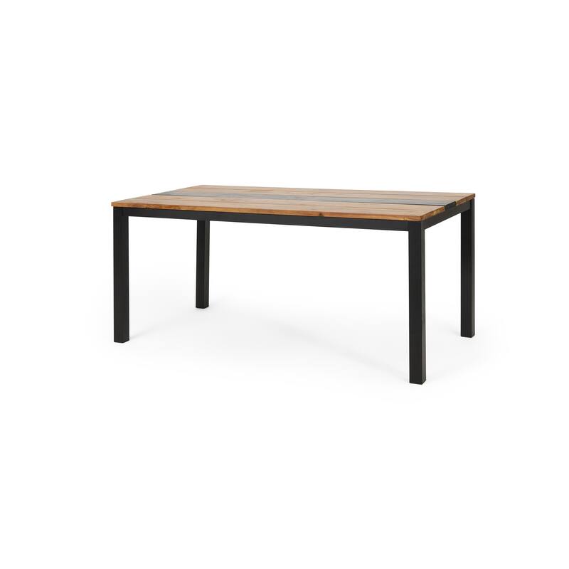 Acacia Wood Lindsey Dining Table 72 Inch Outdoor Patio Table Seats 6-8