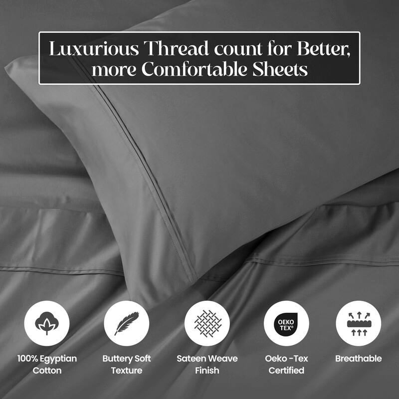 Blue Nile Mills Egyptian Cotton 1100 Thread Count Eco-Friendly Solid Sheet Set