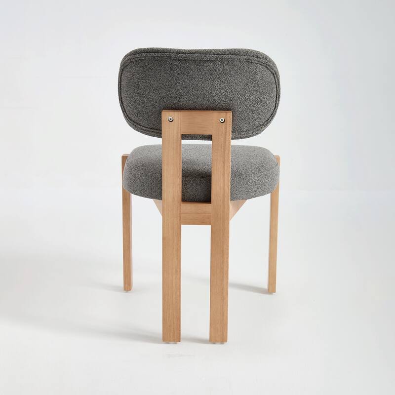 Wooden Dining Chairs Set of 2, Modern Fabric Upholstered Dining Room Chair