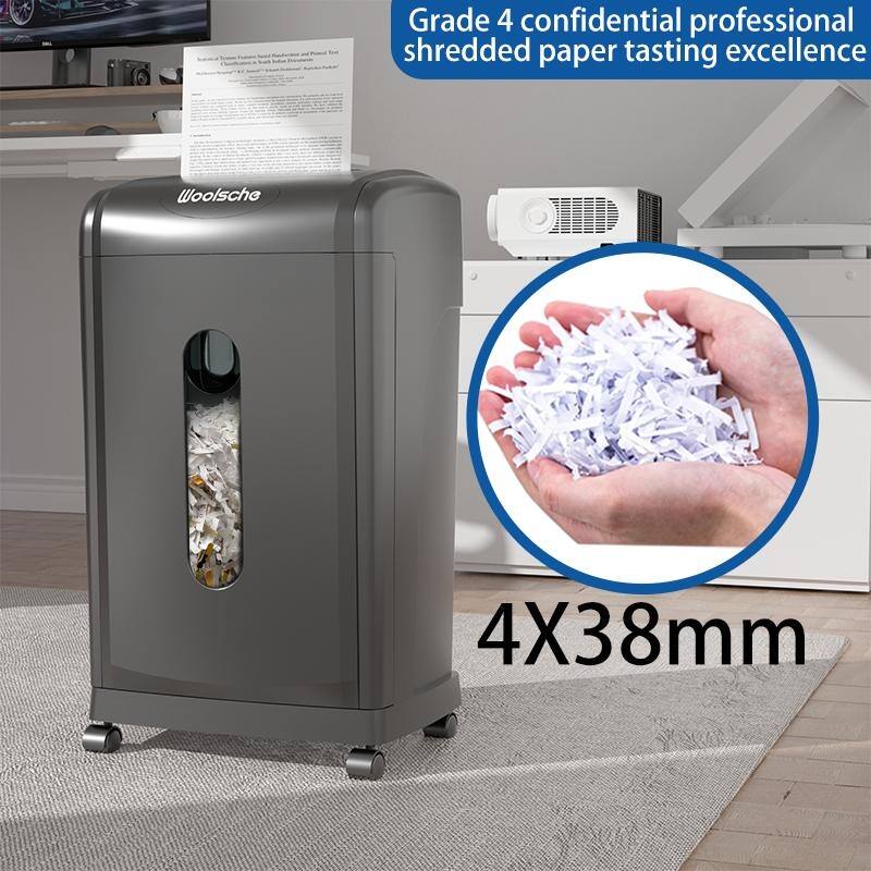 19 Sheet Heavy Duty Paper Shredder with Pullout Bin, Cross Cut Credit Card Shredder for Home Office