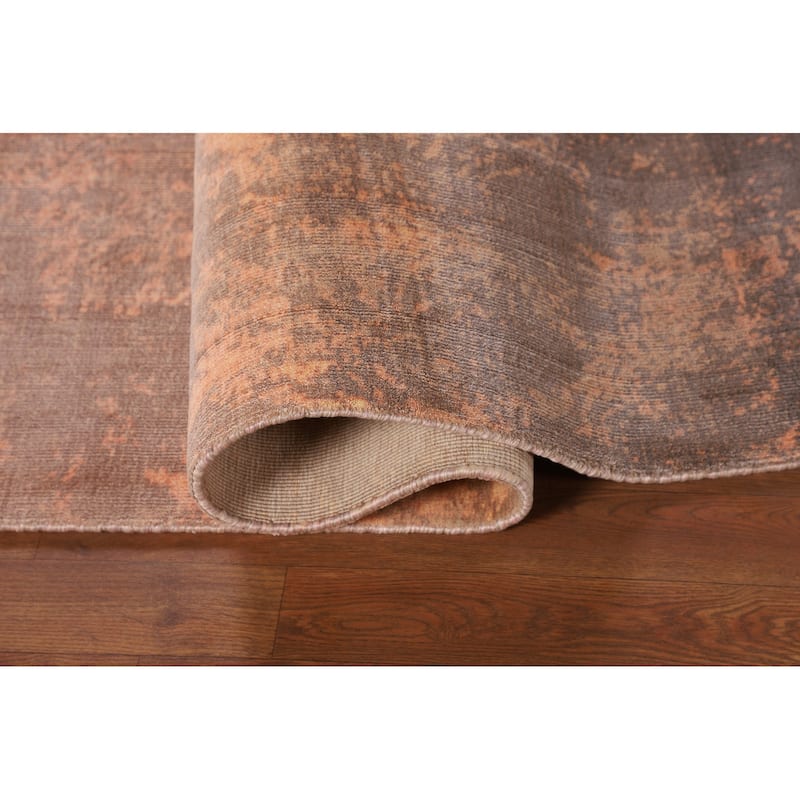 All-Over Abstract Modern Area Rug Handmade Wool Carpet - 6'8" X 9'8"
