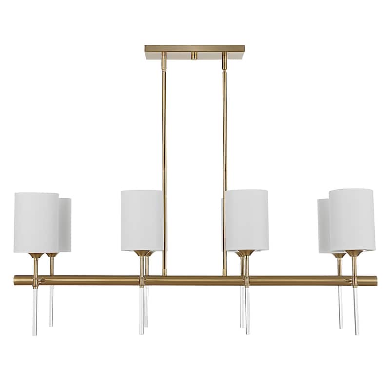 8-Light Linear Ceiling Chandelier - 43.5"