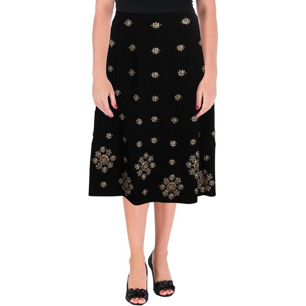 Elizabeth and James Womens Lottie Midi Skirt Embellished Night Out