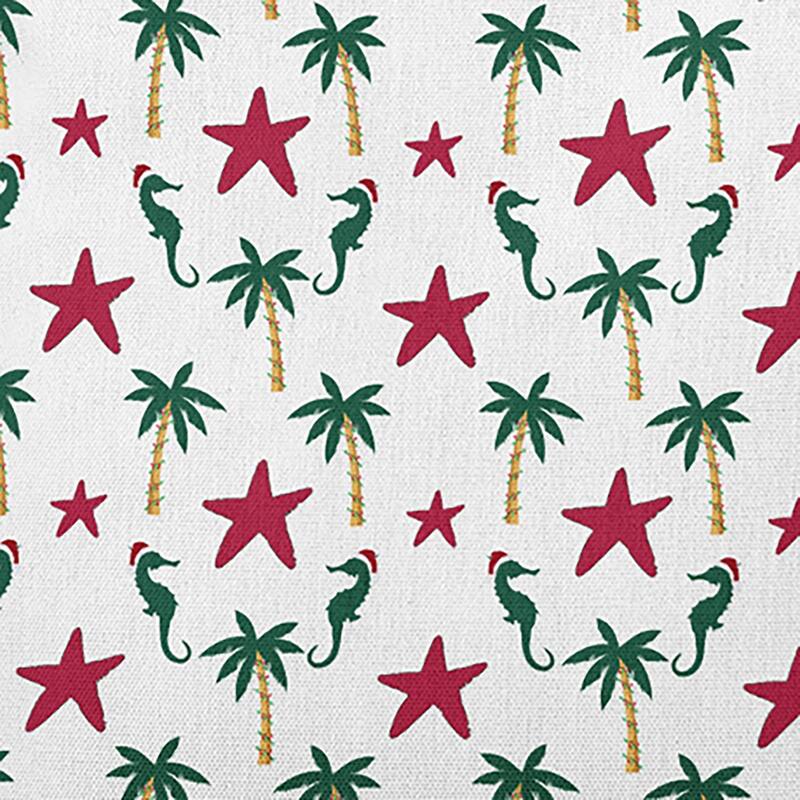 Christmas Beach Pattern Accent Pillow