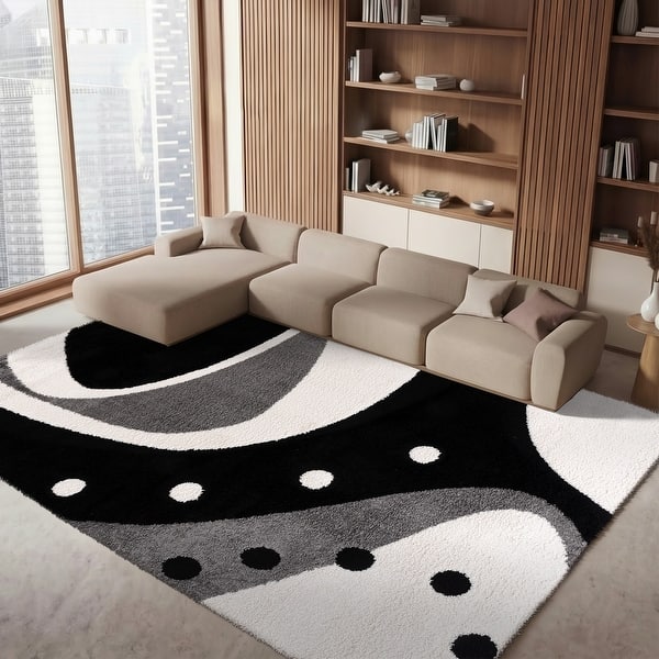 slide 2 of 60, SAFAVIEH Florida Shag Riet Abstract 1.2-inch Thick Rug