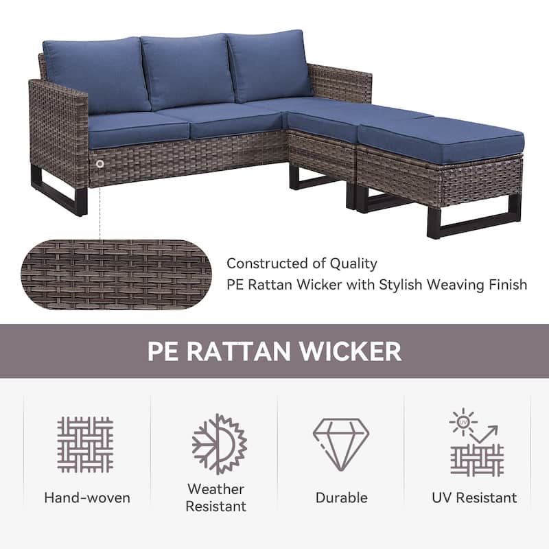 6-Seater Outdoor Sectional Sofa Chair Set