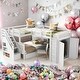 preview thumbnail 1 of 18, Modern Twin-Twin over Full L-Shaped Bunk Bed With 3 Drawers,Portable Desk and Wardrobe White