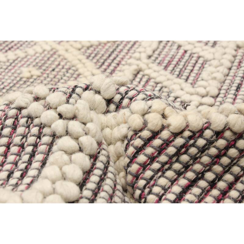 ECARPETGALLERY Braid weave Sienna Cream Wool Rug - 4'11 x 8'3