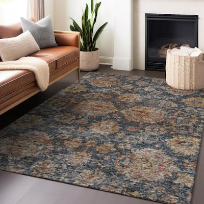 Machine Washable Indoor/ Outdoor Vintage Persian Chantille Rug