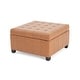 preview thumbnail 47 of 51, Veronica Contemporary Tufted Leather Storage Ottoman by Christopher Knight Home