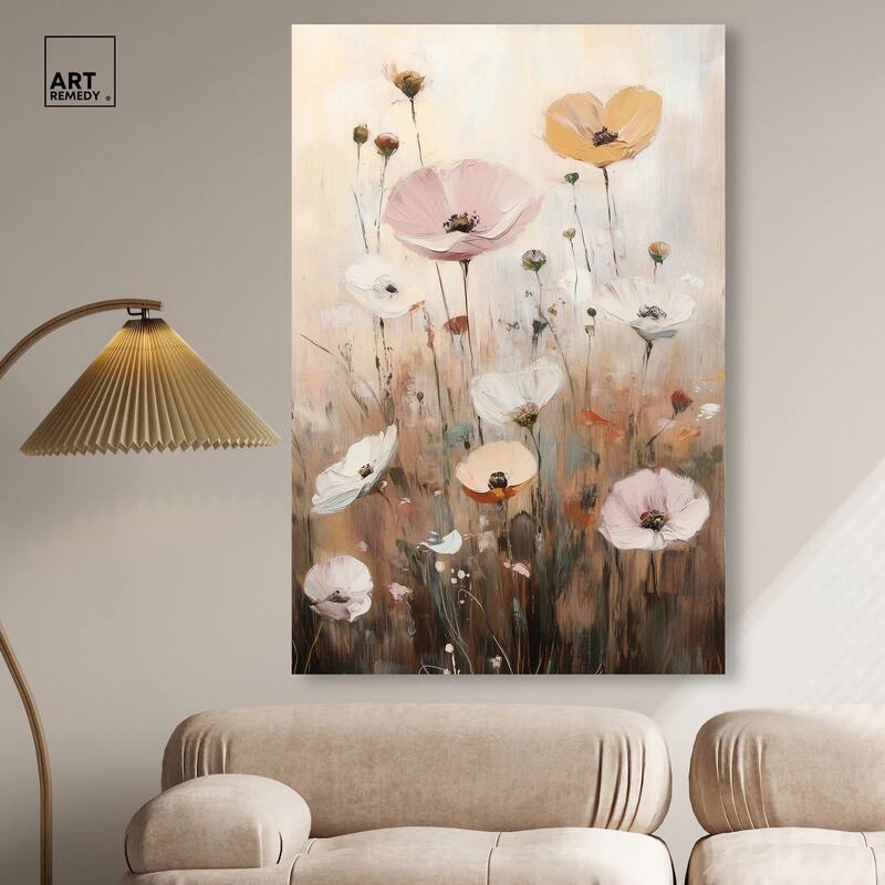 Delicate Flowers in Bloom Canvas by Art Remedy, Gallery Wrapped