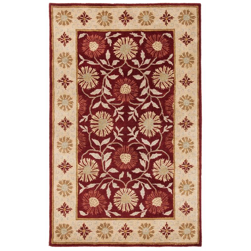 SAFAVIEH Handmade Heritage Villa Screen Traditional Oriental Wool Rug