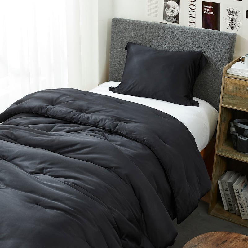 Cool as the Other Side of the Pillow - Coma Inducer® Oversized Comforter Set - Black