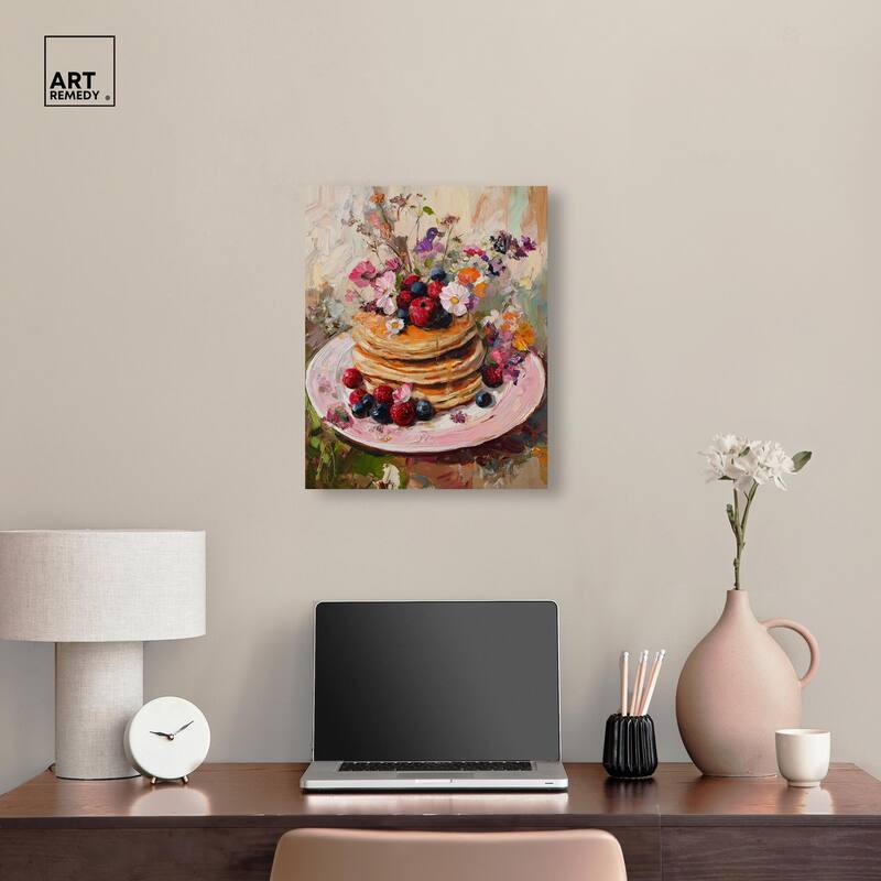 Raspberry Pancakes II Canvas by Art Remedy, Gallery Wrapped