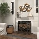 preview thumbnail 4 of 16, Beige Metal Abstract Home Wall Decor with Round Mirror Accents