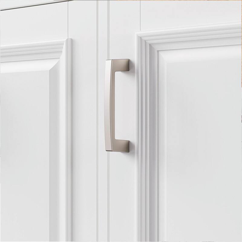 54" Rolling Kitchen Island Cart with Rubberwood Drop Leaf, 4 Doors & 3 Drawers