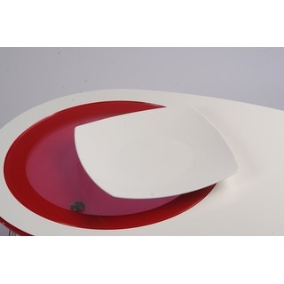 Red Vanilla Fare Square 8-inch Salad Plate Set