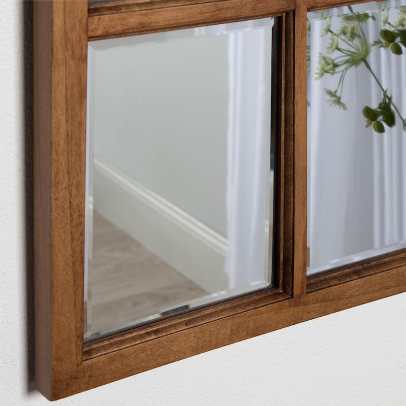 Kate and Laurel Hogan 9 Windowpane Wood Wall Mirror