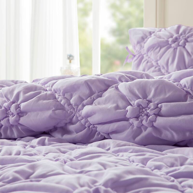 Intelligent Design Lily Embroidered Comforter Set