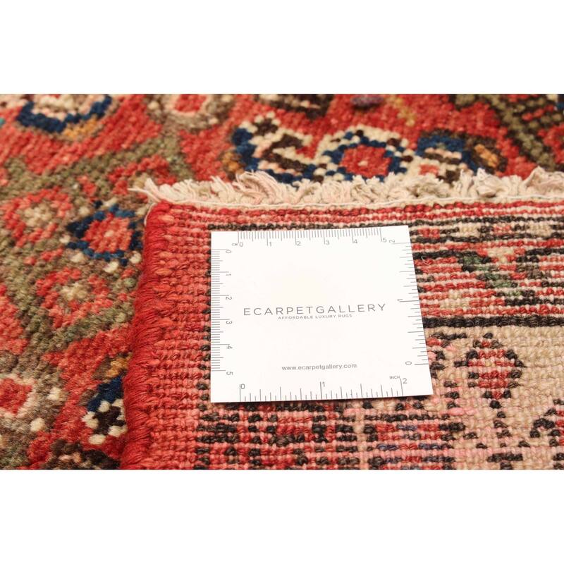 ECARPETGALLERY Hand-knotted Andelz Red Wool Rug - 3' 5" x 9' 3"