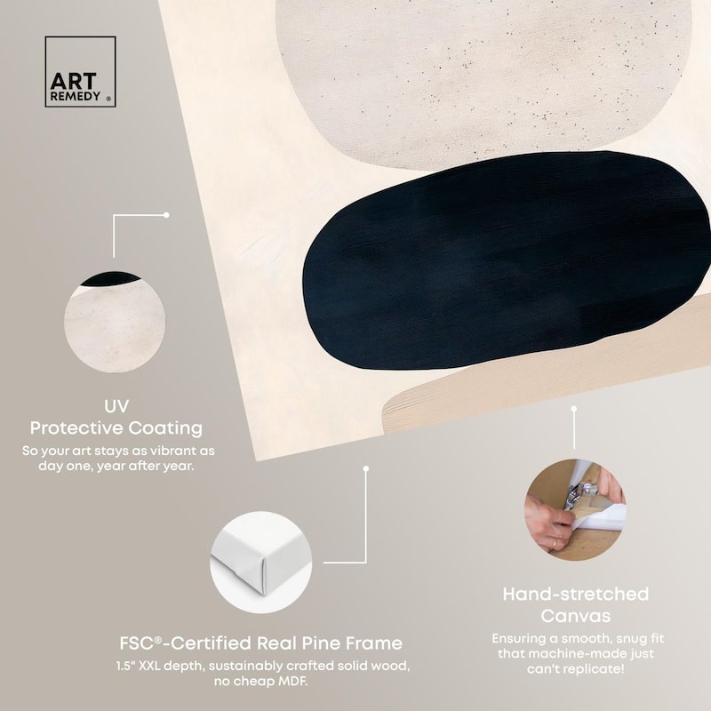 Pebble Pillars I Canvas by Art Remedy, Gallery Wrapped